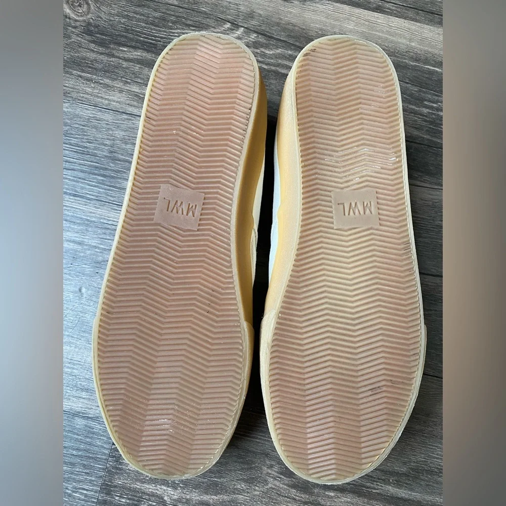 Madewell White Canvas Slip On Sneakers Womens Size 8
